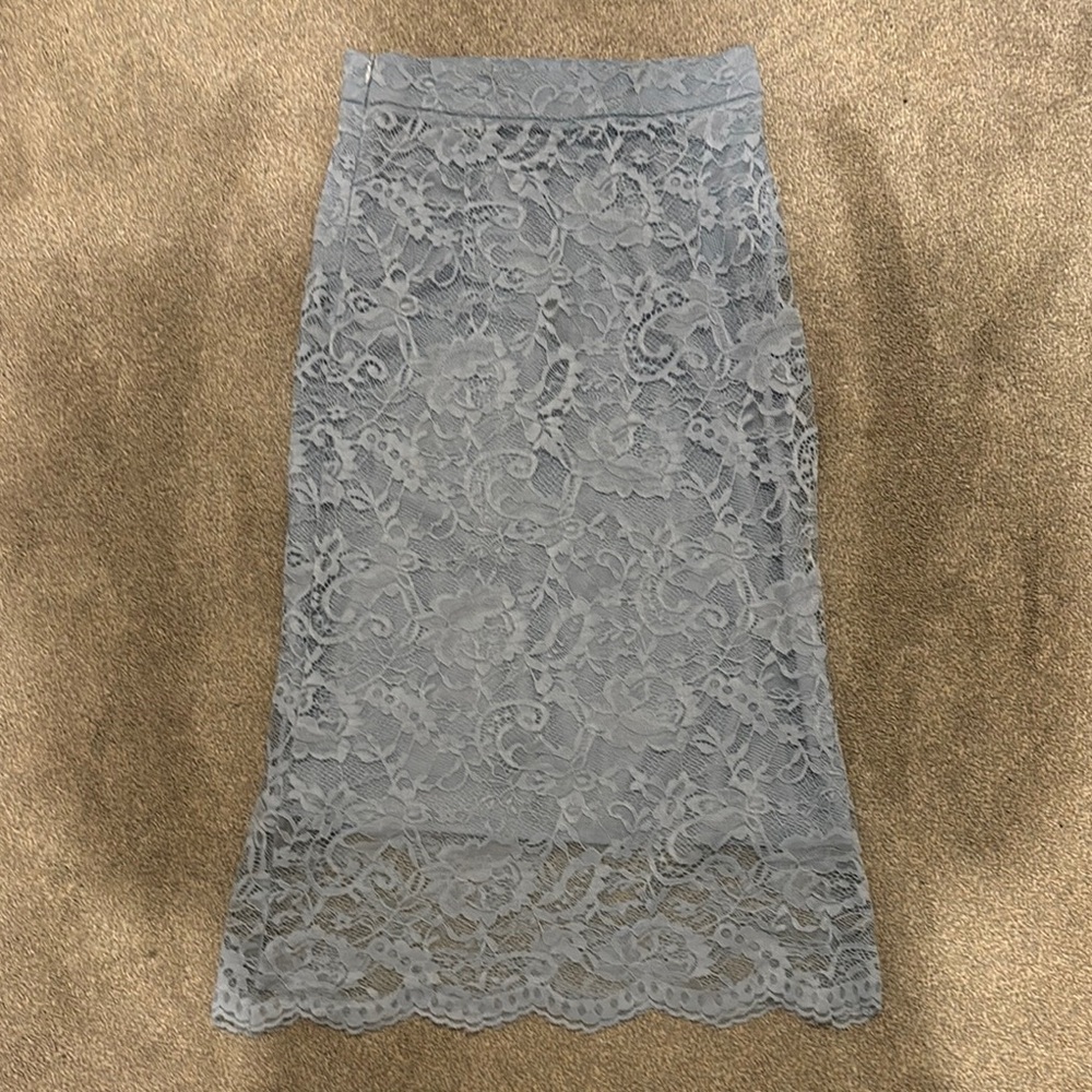 SHEIN Bkue Embellished Pencil Midi Skirt